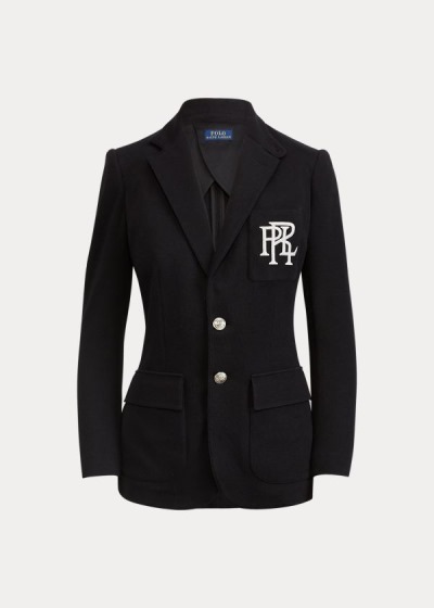 Blazer Polo Ralph Lauren Mujer Negros - Knit Cotton - SMHQY7490